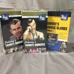 Johnny Carson Tonight Show VHS Lot of 3 Sealed Favorite Moments Animal